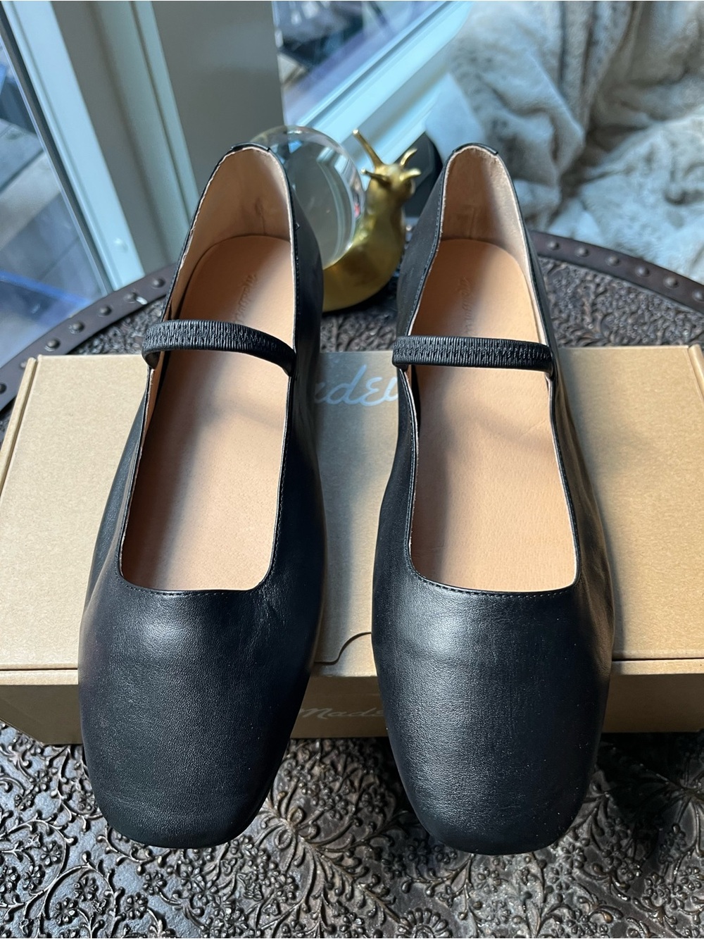 🖤MADEWELL THE GRETA LEATHER BALLET FLATS IN BLACK 9.5 - Picture 7 of 11